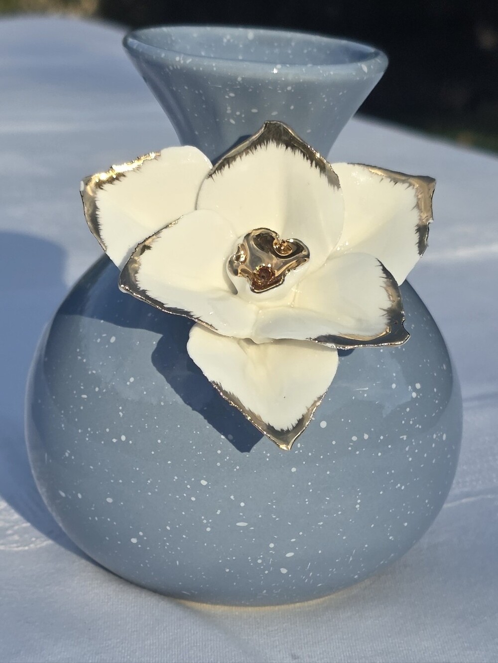 ✨ RARE & RETIRED ✨ Anthropologie x Molly Hatch "Gilded Bloom" Ceramic Vase